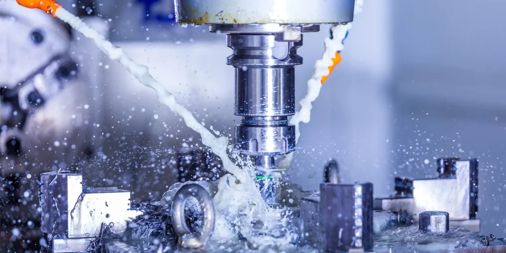 amiron machinery banner showing up close action from industrial equipment and precision machinery