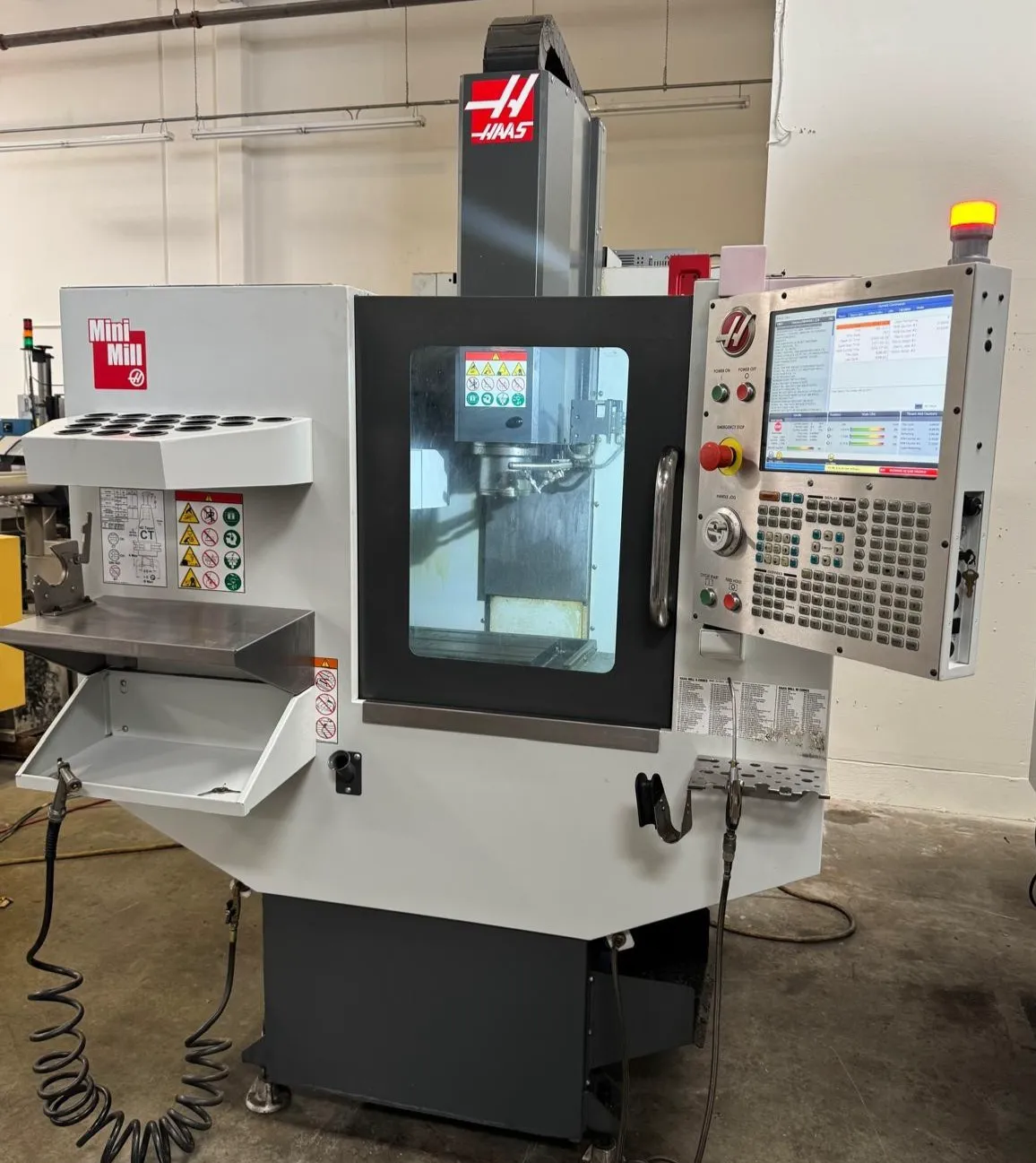 2017 haas mini mill inside of amiron machinery warehouse