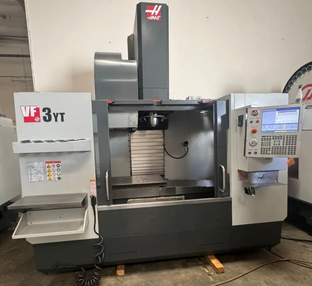 2018 haas vf-3yt cnc machine inside of amiron warehous